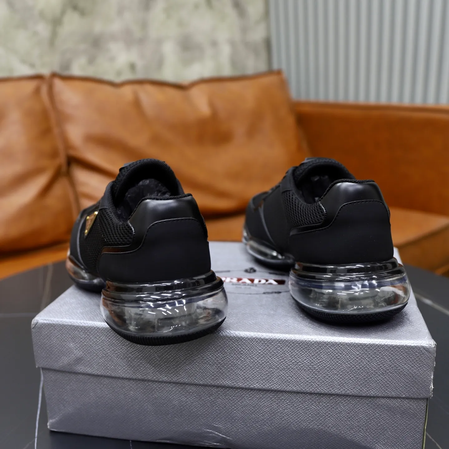 Men's shoes 💰660💰PRADA] Men's shoes are popular in the counter, high-quality shipments ✔️Official website synchronization, original imported cowhide with comfortable mesh surface + cowhide lining, 1⃣️:1⃣️reproduction, original factory air-cushioned original sole, 38-45